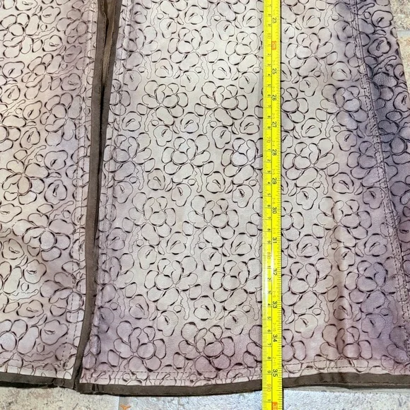 Scully Ladies Laser Cut Leather Coat Large L Tan Mid Length Fall Boho Luxury - Picture 11 of 11